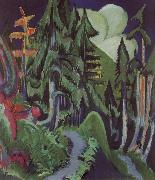 Ernst Ludwig Kirchner Mountain forest Spain oil painting artist